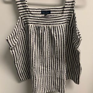 NWT Lucky Brand Black & White Striped Tank
